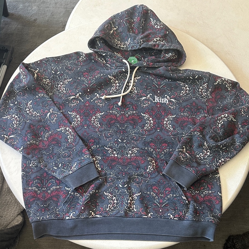 Kith Men's Paisley Hoodie - Black and Red